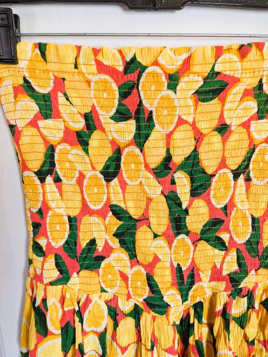 Body Glove Fresh Squeeze Sunrise Strapless Dress/Swim Suit Coverup Sz L - Picture 4 of 8